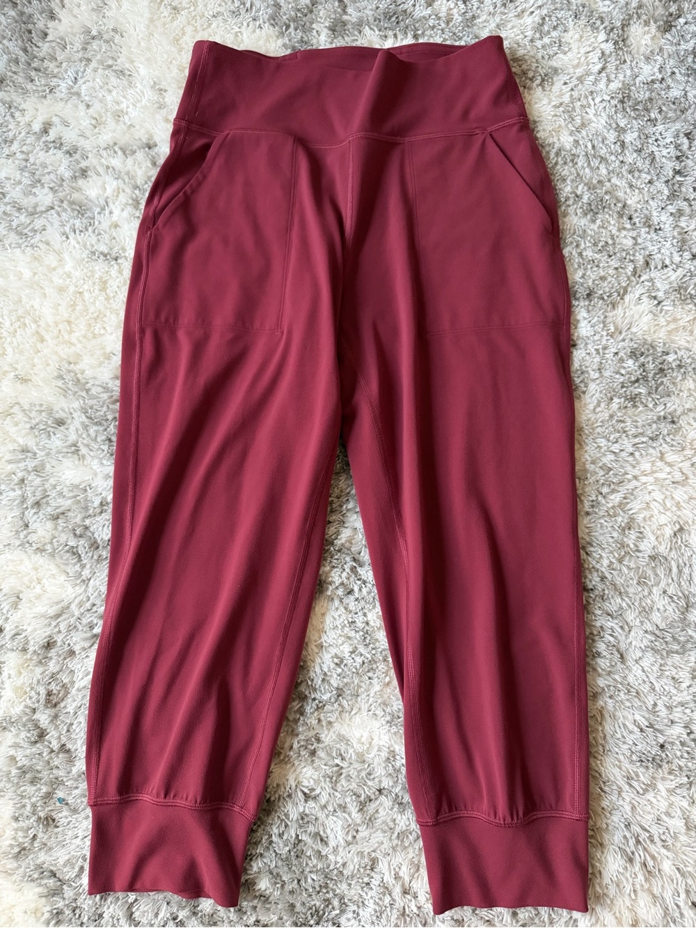 Women’s Lululemon High-Waist Burgundy Active Joggers